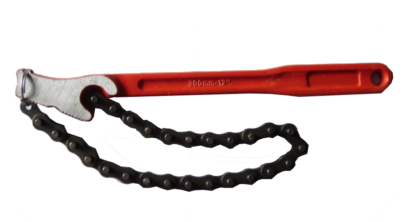 Reversible chain wrench